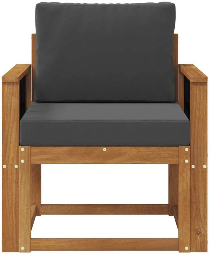Lauko sofa Tvirta akacijos mediena ir poliesteris Natūrali