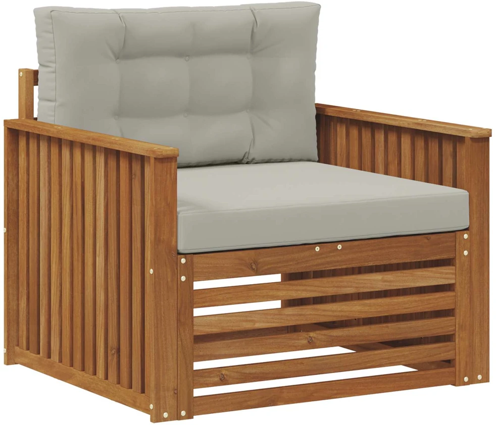 Lauko sofa Tvirta akacijos mediena ir poliesteris