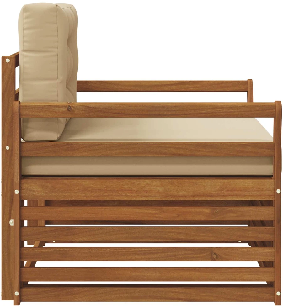 Lauko sofa Tvirta akacijos mediena ir poliesteris