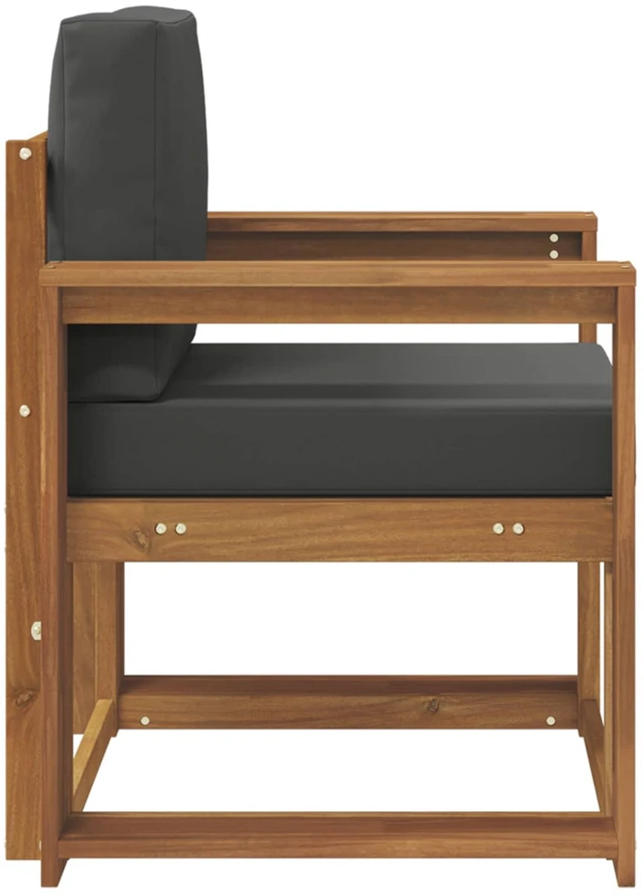 Lauko sofa Tvirta akacijos mediena ir poliesteris Natūrali