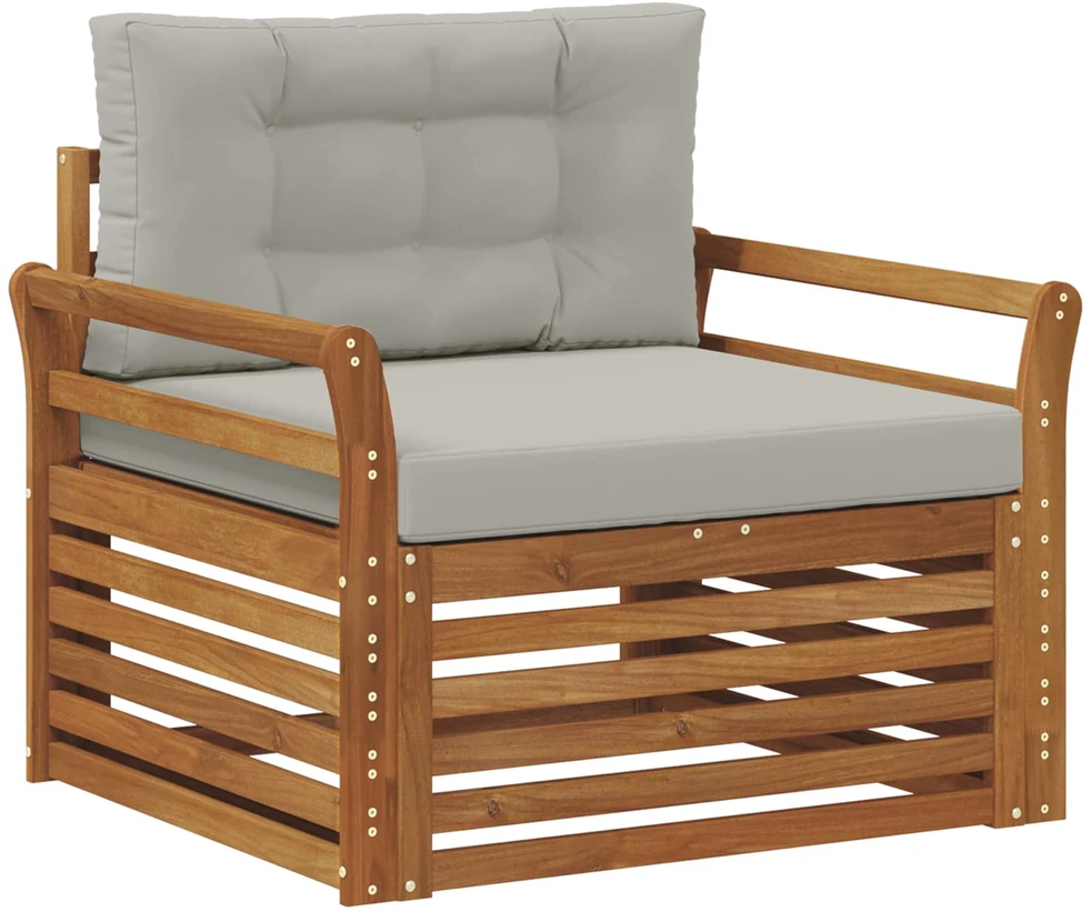 Lauko sofa Tvirta akacijos mediena ir poliesteris