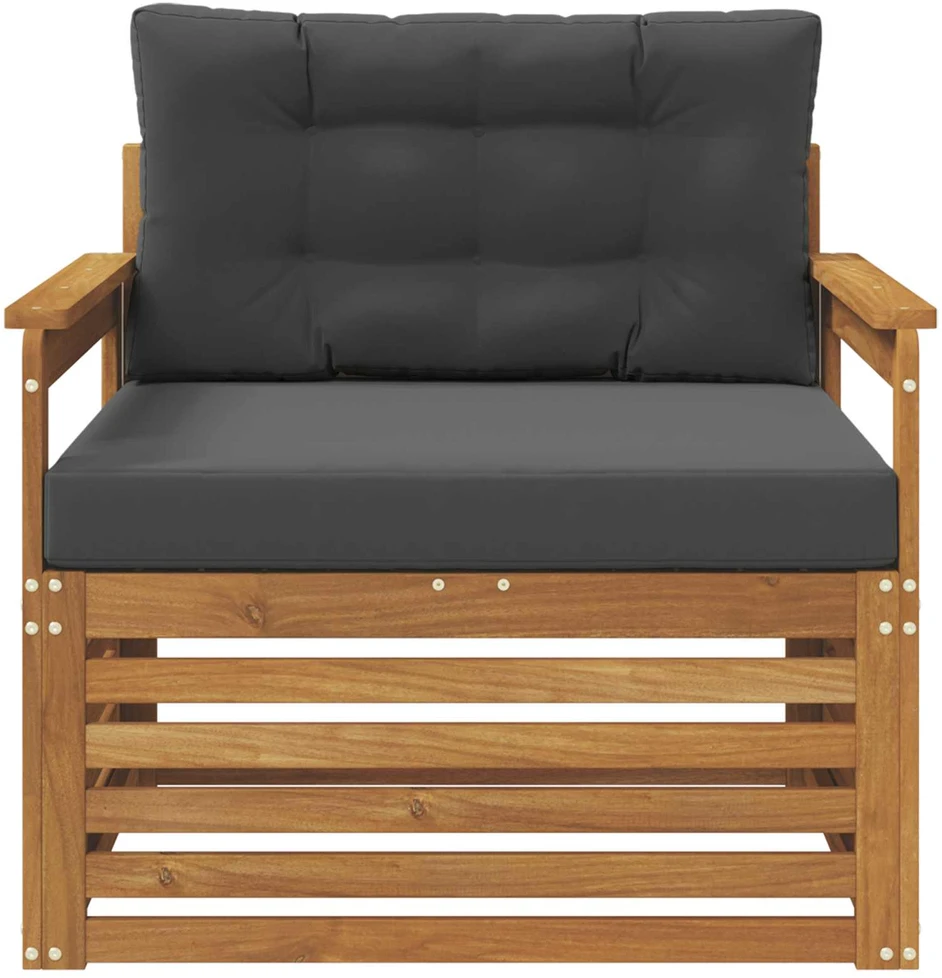 Lauko sofa Tvirta akacijos mediena ir poliesteris
