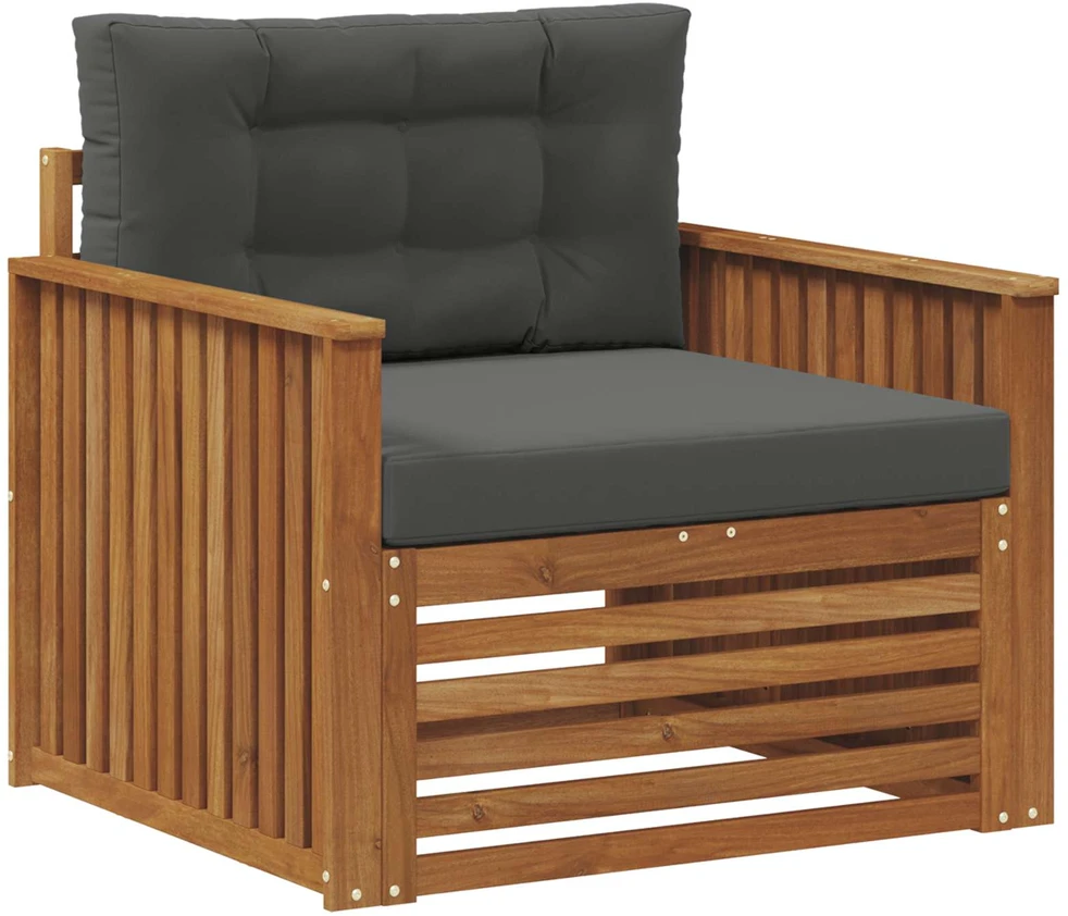 Lauko sofa Tvirta akacijos mediena ir poliesteris