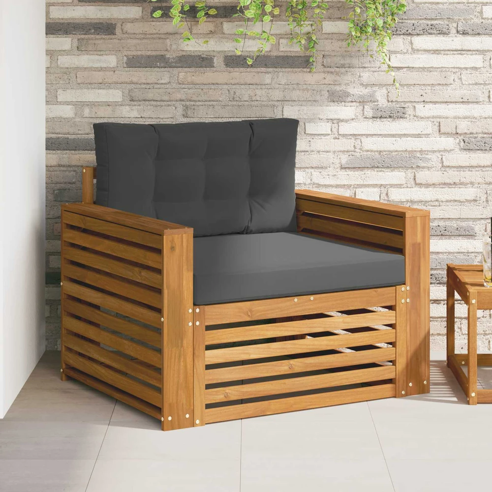 Lauko sofa Tvirta akacijos mediena ir poliesteris