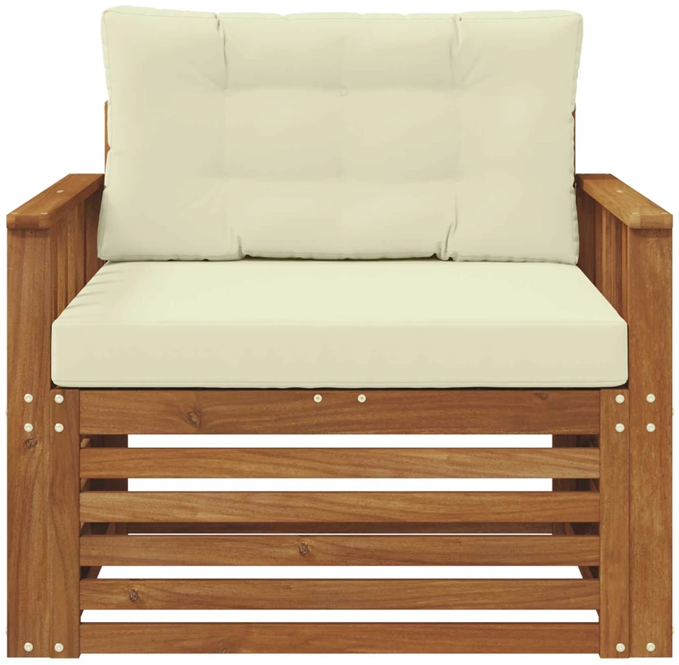 Lauko sofa Tvirta akacijos mediena ir poliesteris