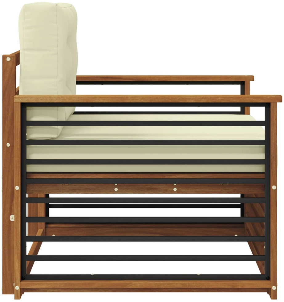 Lauko sofa Tvirta akacijos mediena ir poliesteris