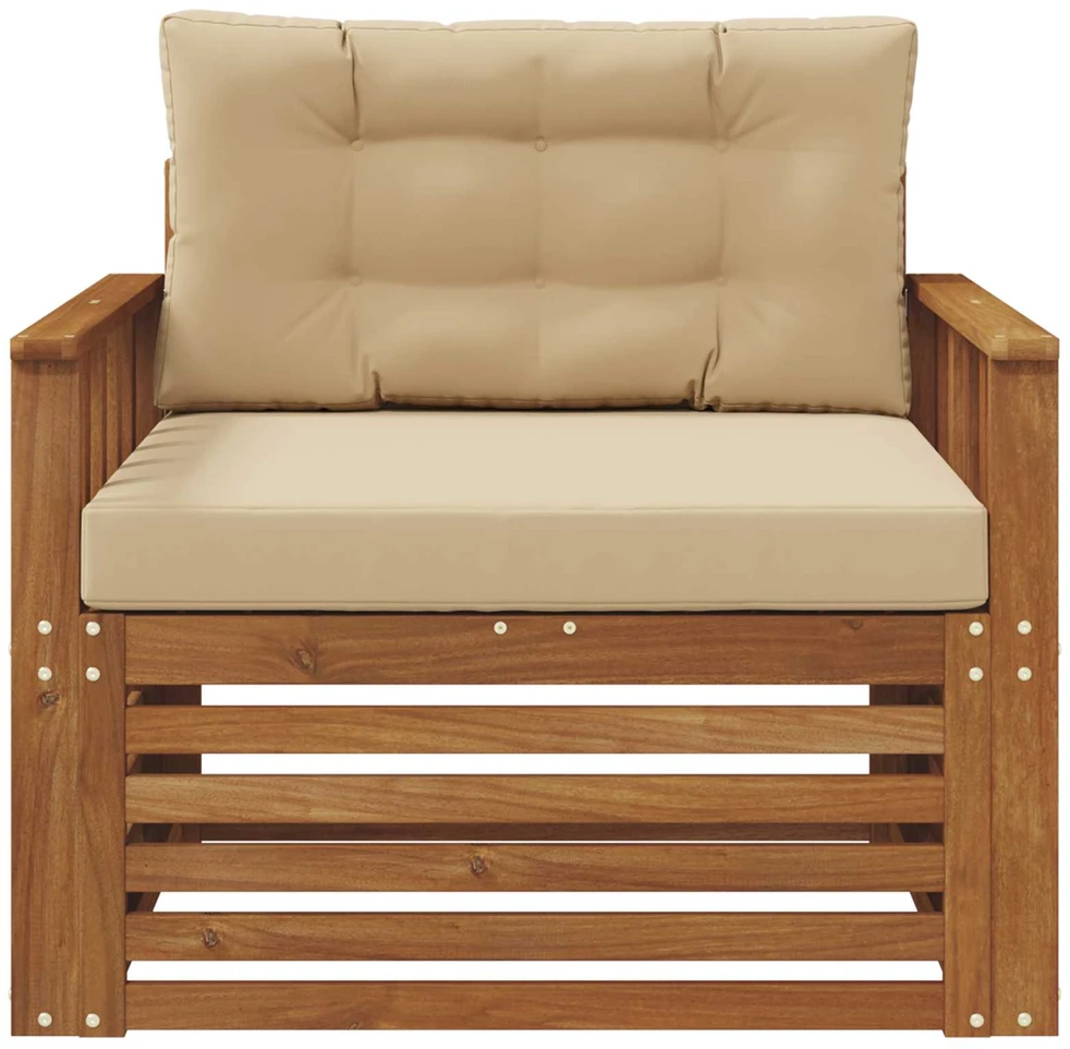 Lauko sofa Tvirta akacijos mediena ir poliesteris