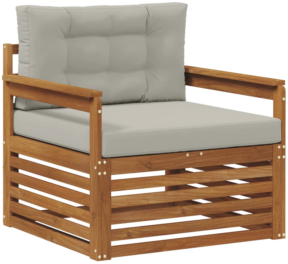 Lauko sofa Tvirta akacijos mediena ir poliesteris