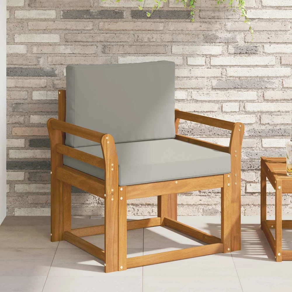 Lauko sofa Tvirta akacijos mediena ir poliesteris