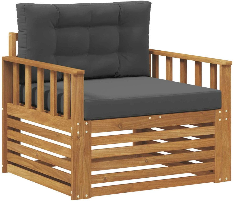 Lauko sofa Tvirta akacijos mediena ir poliesteris