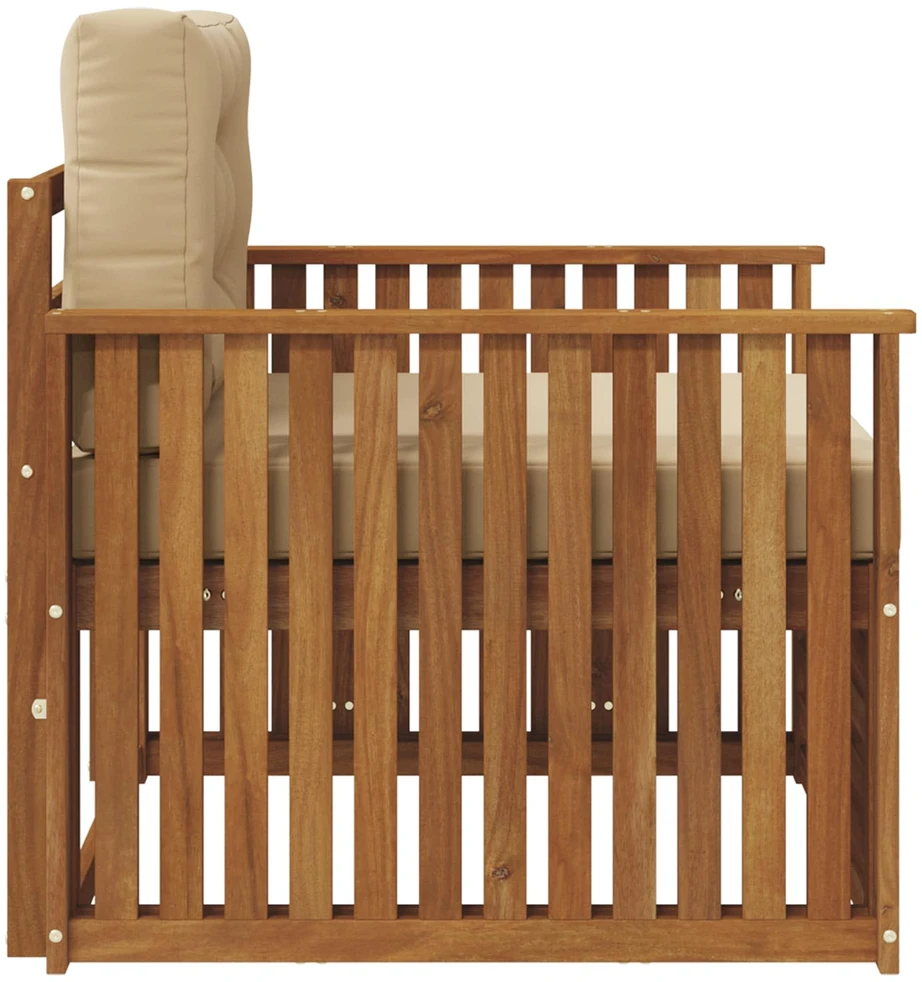 Lauko sofa Tvirta akacijos mediena ir poliesteris
