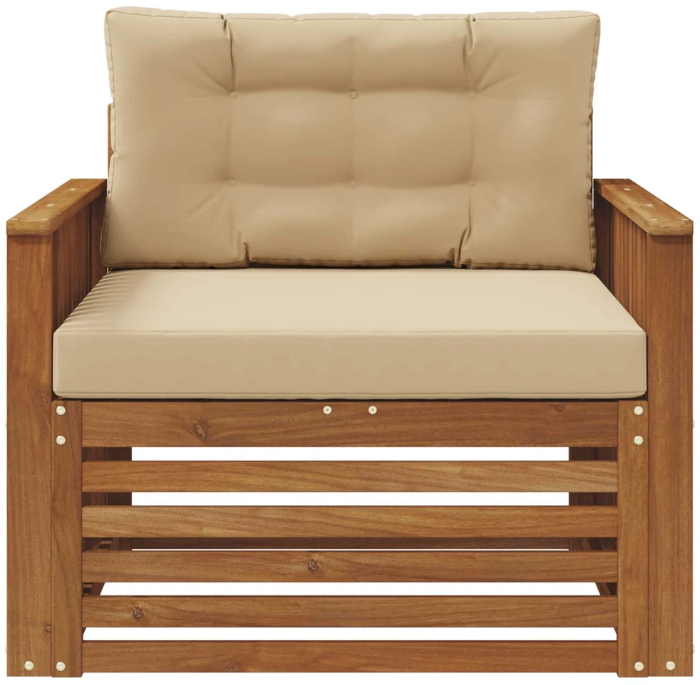 Lauko sofa Tvirta akacijos mediena ir poliesteris