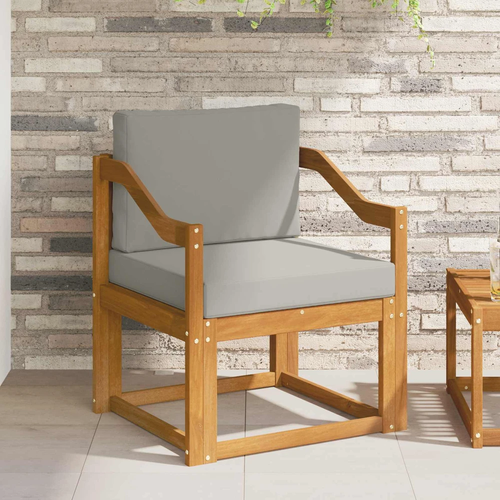 Lauko sofa Tvirta akacijos mediena ir poliesteris