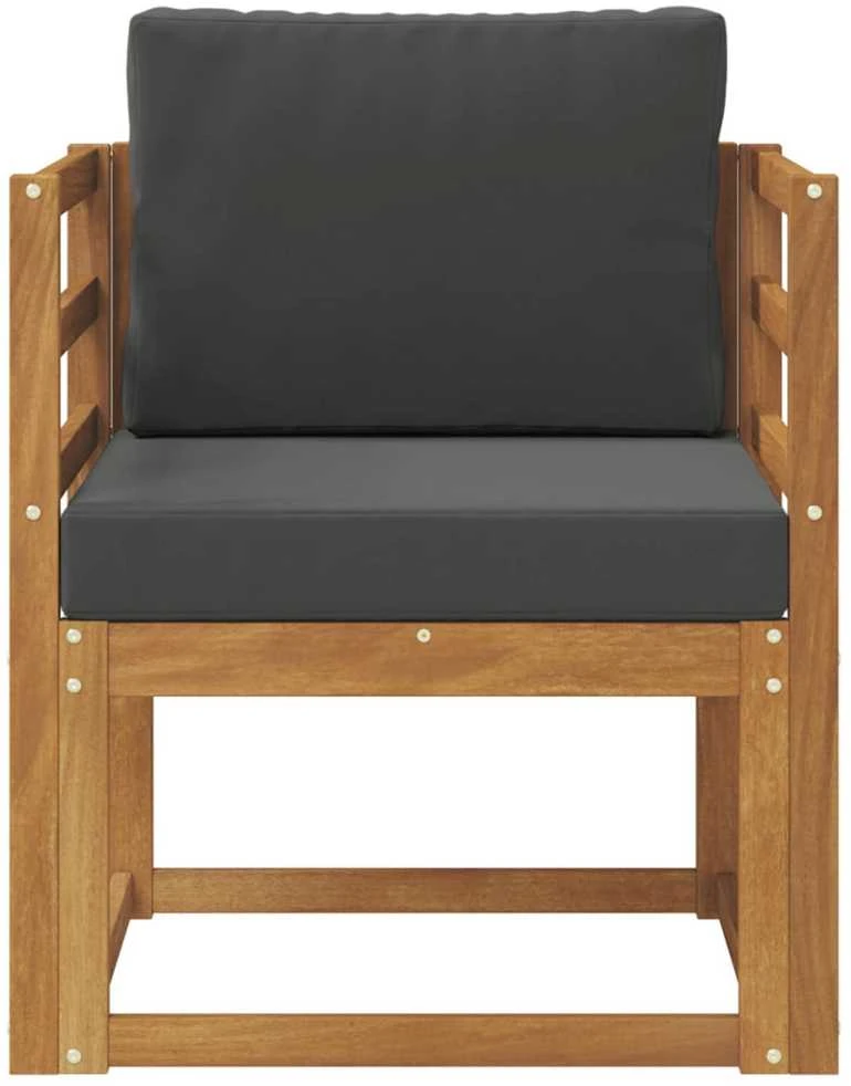 Lauko sofa Tvirta akacijos mediena ir poliesteris Natūrali