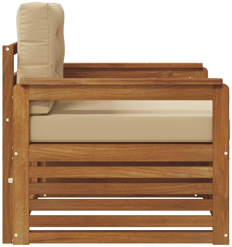 Lauko sofa Tvirta akacijos mediena ir poliesteris
