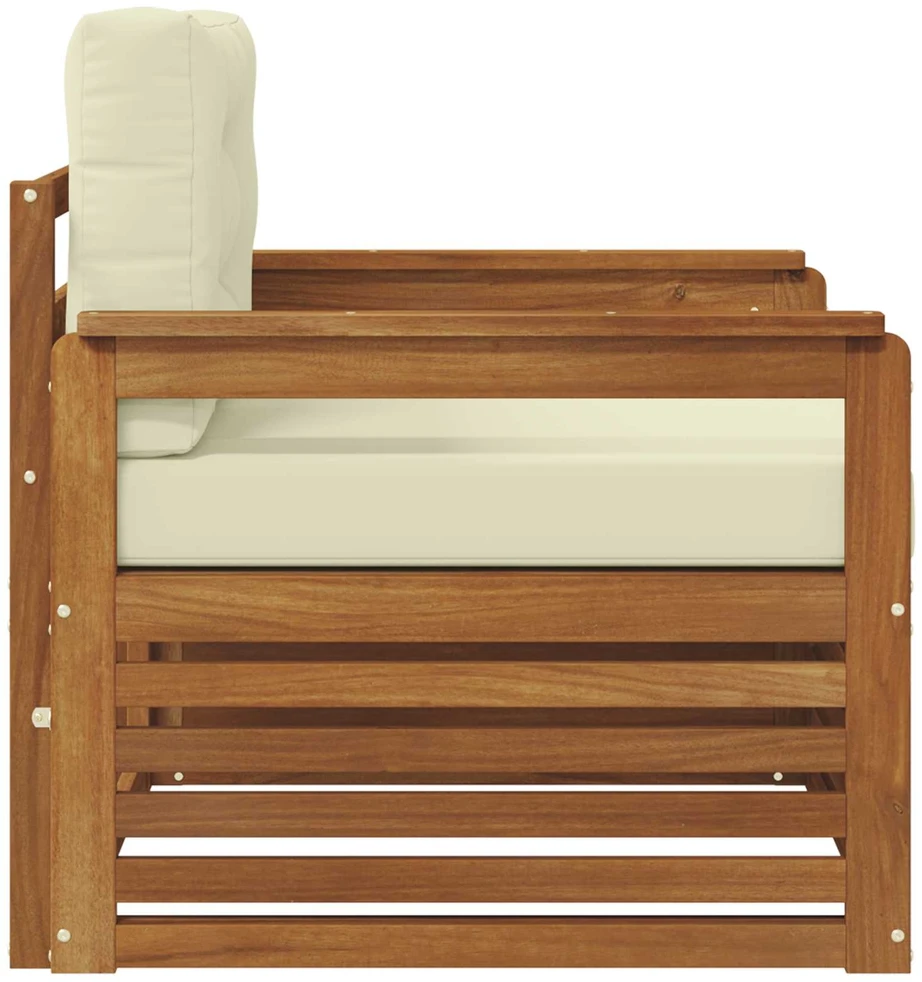 Lauko sofa Tvirta akacijos mediena ir poliesteris