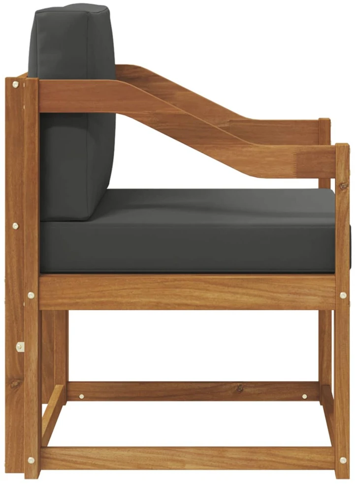 Lauko sofa Tvirta akacijos mediena ir poliesteris Natūrali