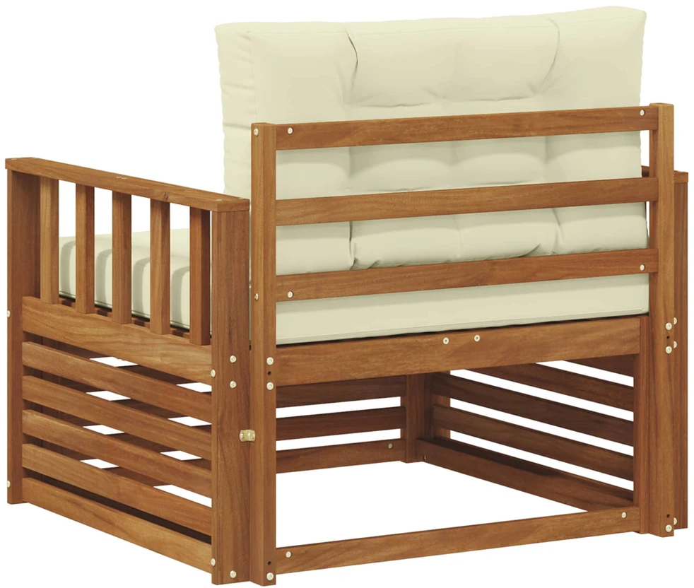 Lauko sofa Tvirta akacijos mediena ir poliesteris