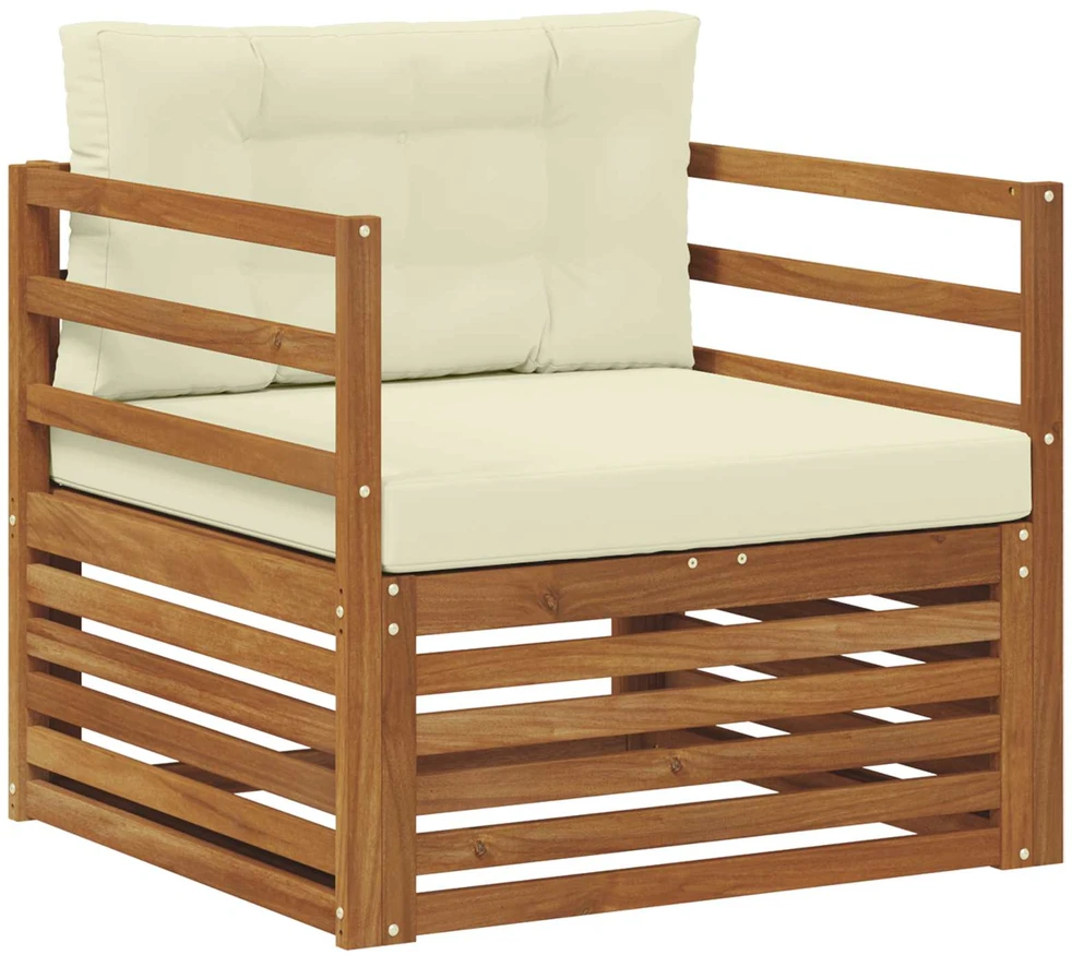 Lauko sofa Tvirta akacijos mediena ir poliesteris