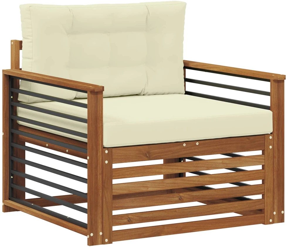 Lauko sofa Tvirta akacijos mediena ir poliesteris