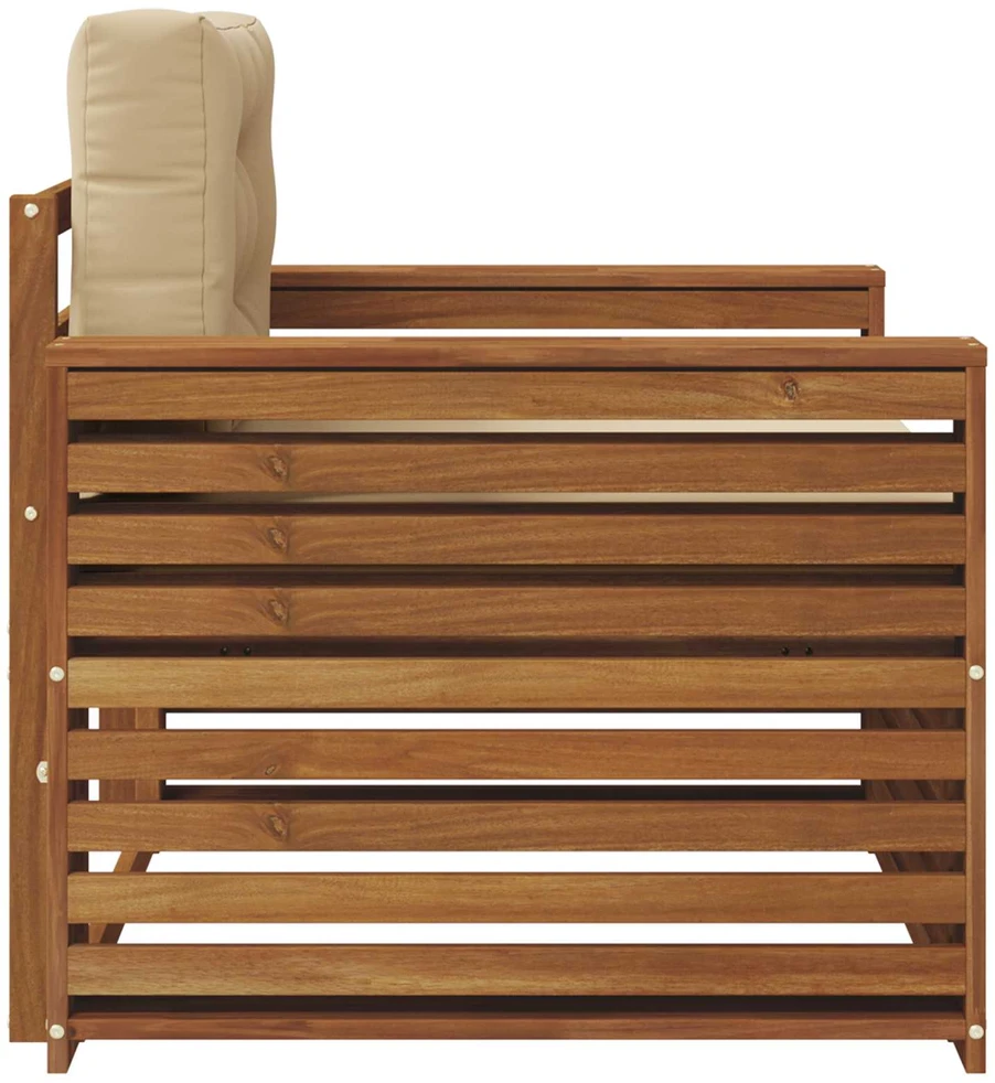 Lauko sofa Tvirta akacijos mediena ir poliesteris