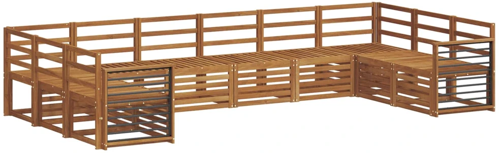 Lauko sofos komplektas 10 vnt. Natūrali