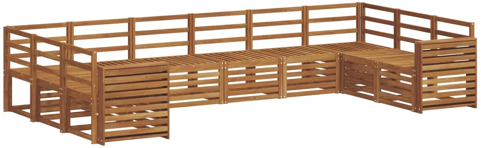 Lauko sofos komplektas 10 vnt. Natūrali