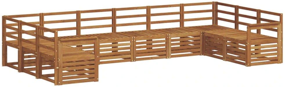 Lauko sofos komplektas 10 vnt. Natūrali