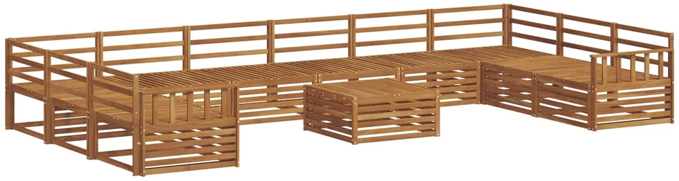 Lauko sofos komplektas 11 vnt. 10 vietos Natūrali