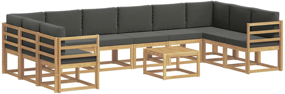 Lauko sofos komplektas 11 vnt. Balta ir antracito
