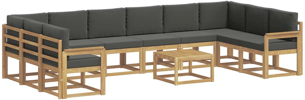 Lauko sofos komplektas 11 vnt. Balta ir antracito
