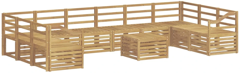 Lauko sofos komplektas 11 vnt. 10 vietos Balta