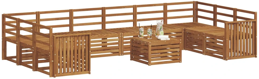 Lauko sofos komplektas 11 vnt. Natūrali