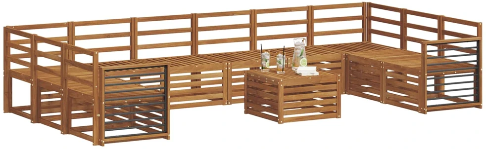 Lauko sofos komplektas 11 vnt. Natūrali