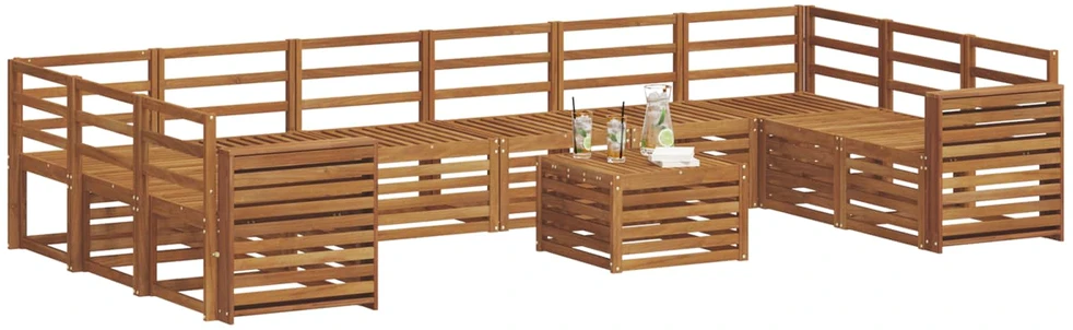 Lauko sofos komplektas 11 vnt. Natūrali