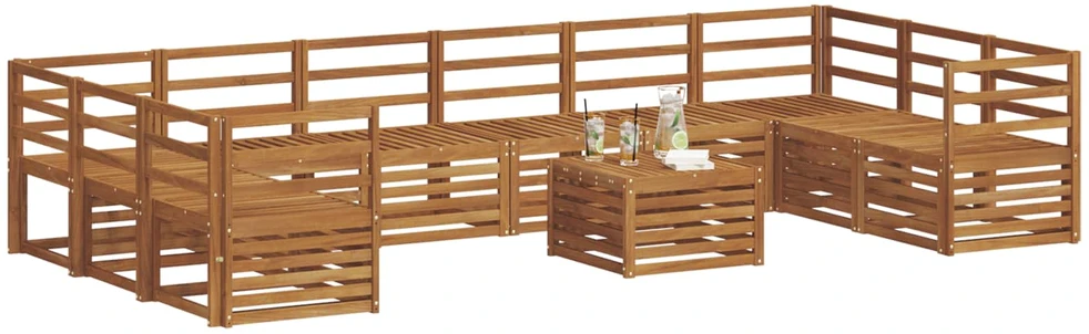 Lauko sofos komplektas 11 vnt. Natūrali