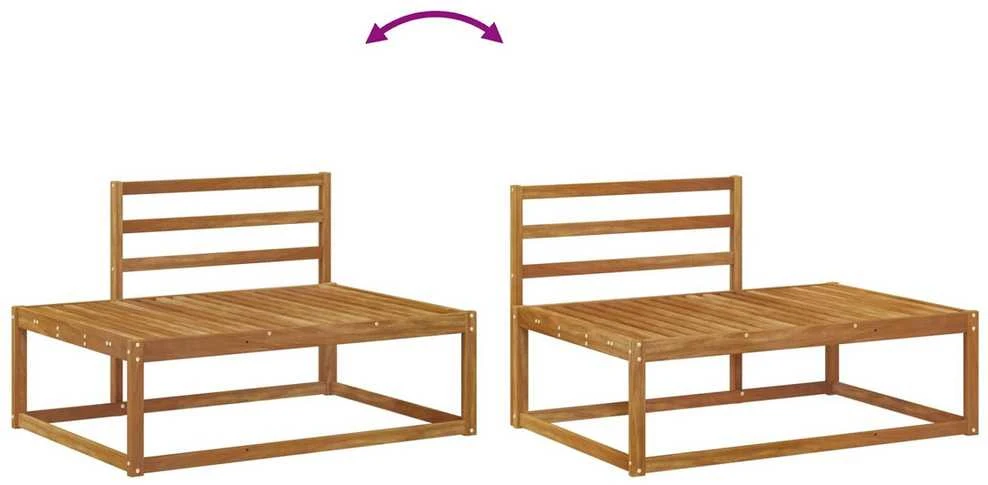 Lauko sofos komplektas Kietos akacijos mediena Natūrali
