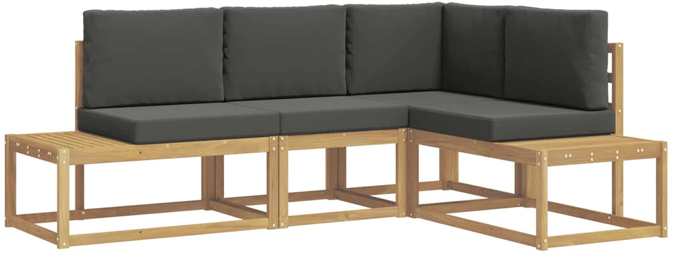 Lauko sofos komplektas 3 Vienetas Balta ir antracito