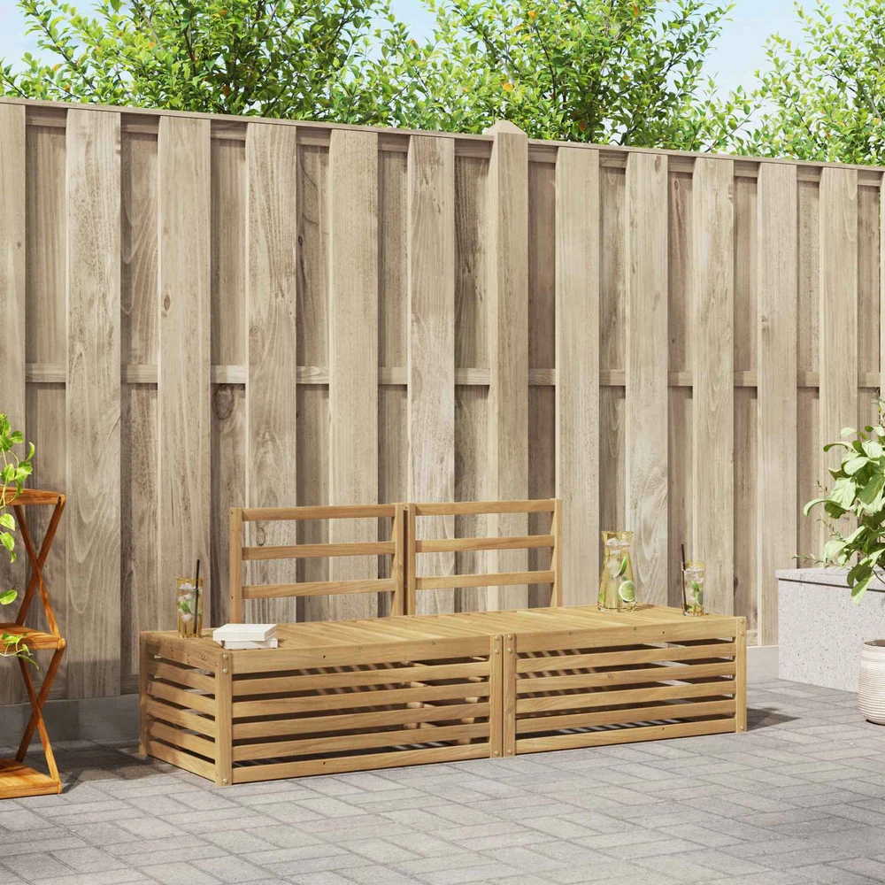Lauko sofos komplektas 3 Vienetas Balta 182,5 x 63 x 73 cm
