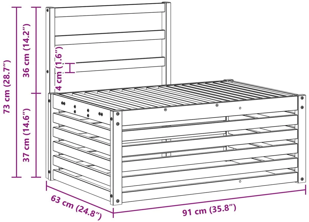 Lauko sofos komplektas 3 Vienetas Balta 182,5 x 63 x 73 cm