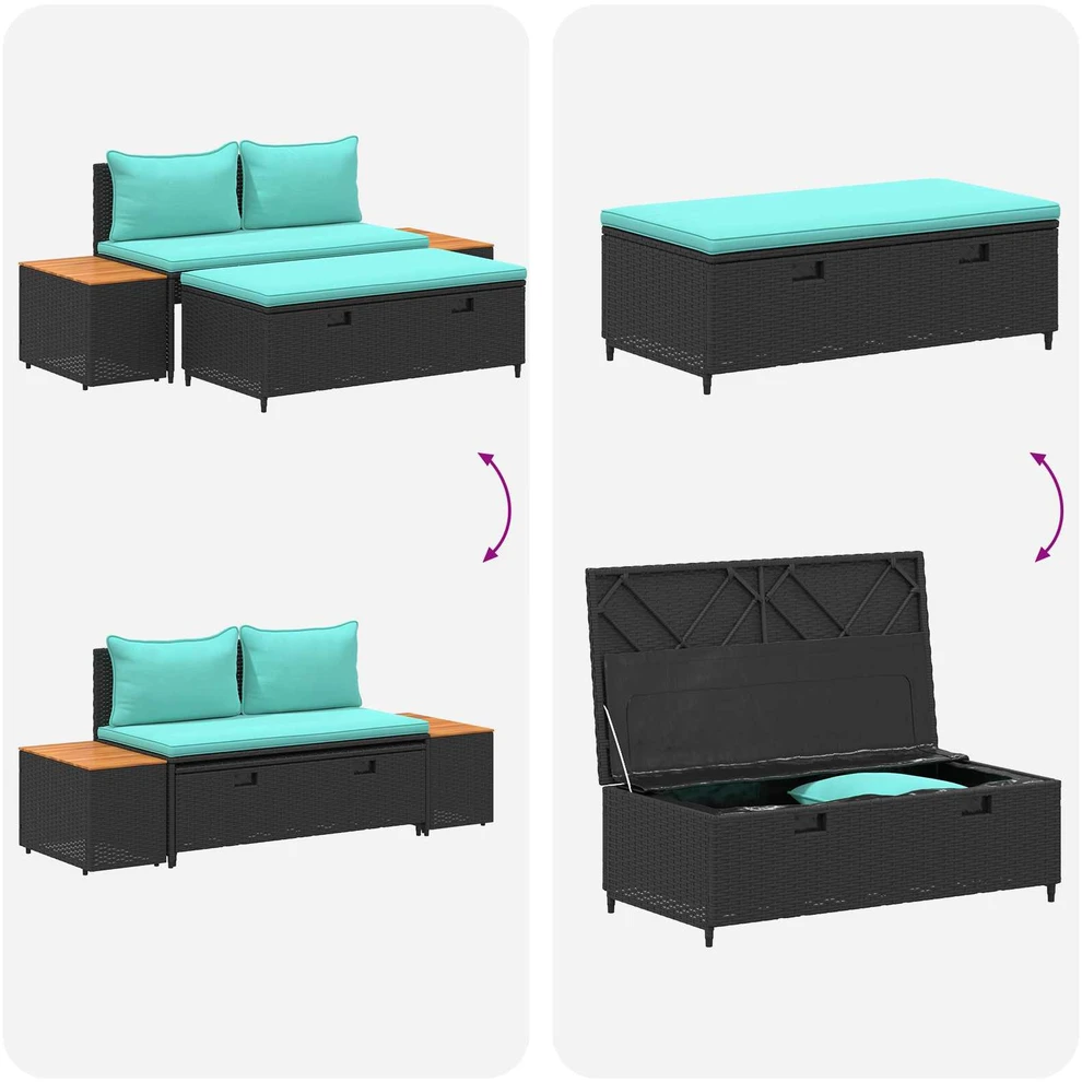 Lauko sofos komplektas 4 -Seater 4 vnt. 55 x 30 x 39 cm