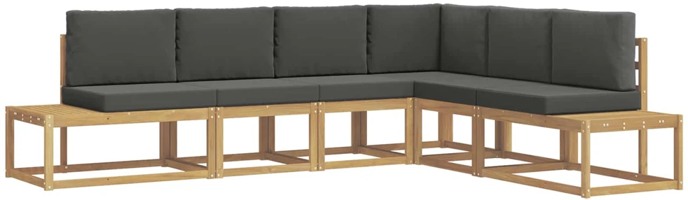 Lauko sofos komplektas 4 Vienetas Balta ir antracito