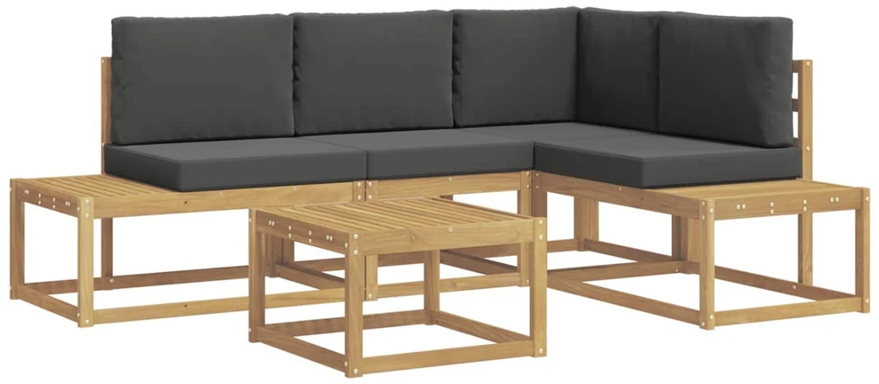 Lauko sofos komplektas 4 Vienetas Balta ir antracito