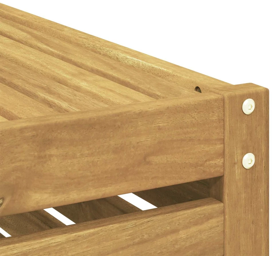 Lauko sofos komplektas 4 Vienetas Balta Kietos akacijos mediena