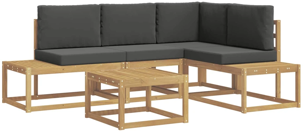Lauko sofos komplektas 4 Vienetas Balta ir antracito