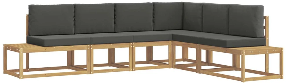 Lauko sofos komplektas 4 Vienetas Balta ir antracito