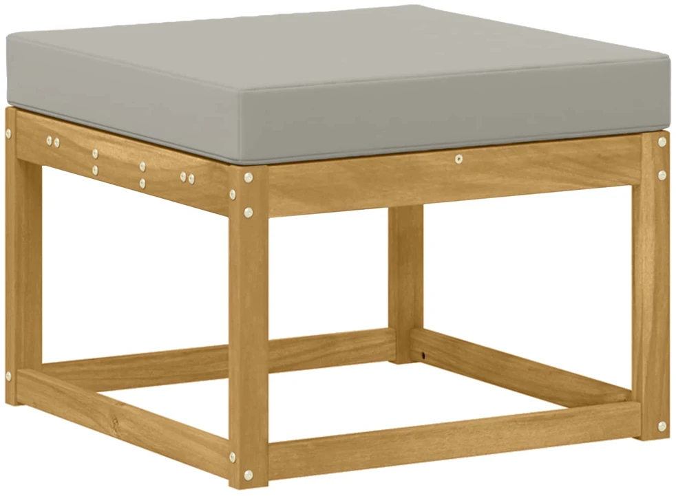 Lauko sofos komplektas 4 vnt. Balta ir šviesiai pilka