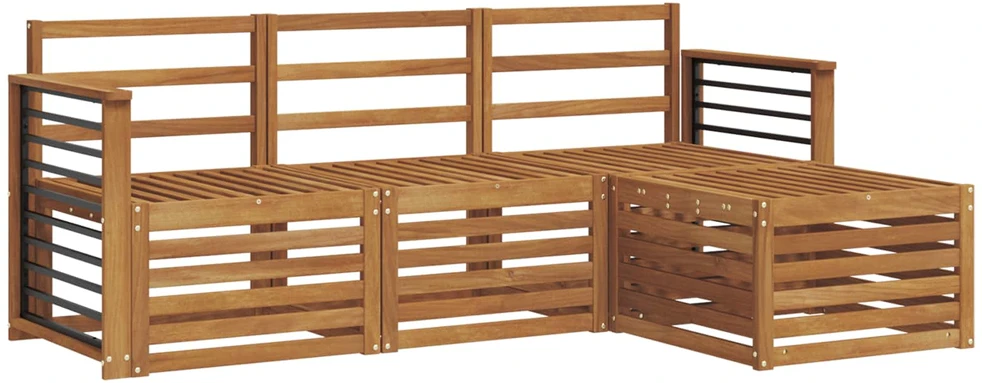 Lauko sofos komplektas 4 vnt. Natūrali