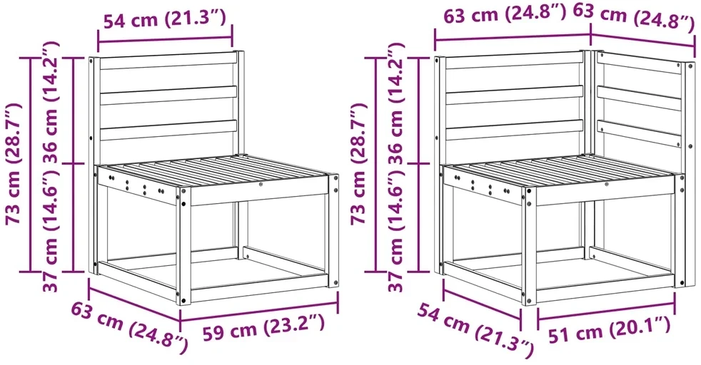 Lauko sofos komplektas 4 vnt. 4 vietos Natūrali