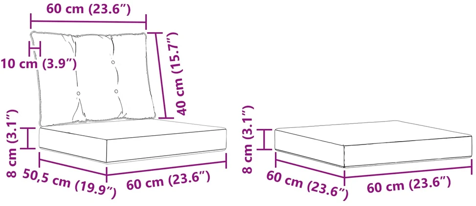 Lauko sofos komplektas 4 vnt. Natūralus ir grietinėlė
